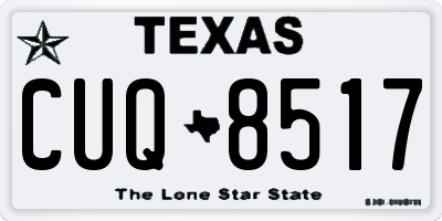 TX license plate CUQ8517