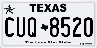 TX license plate CUQ8520