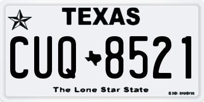 TX license plate CUQ8521
