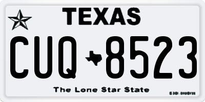TX license plate CUQ8523