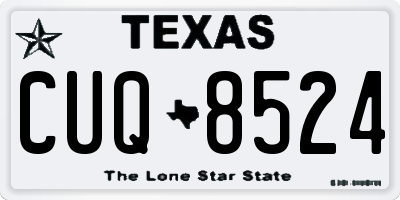 TX license plate CUQ8524