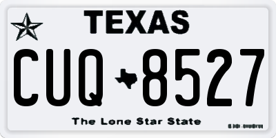 TX license plate CUQ8527
