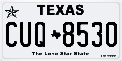TX license plate CUQ8530