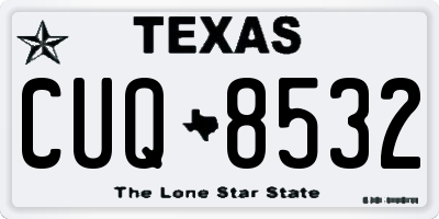 TX license plate CUQ8532