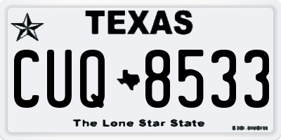 TX license plate CUQ8533