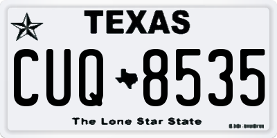 TX license plate CUQ8535