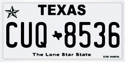 TX license plate CUQ8536