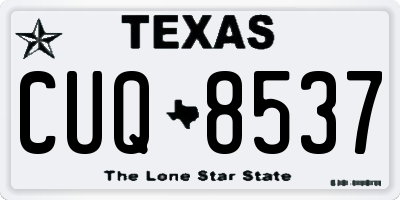 TX license plate CUQ8537