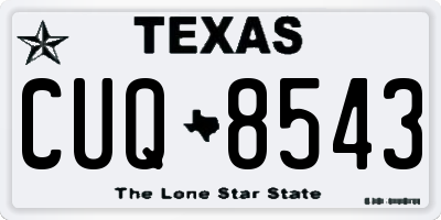 TX license plate CUQ8543