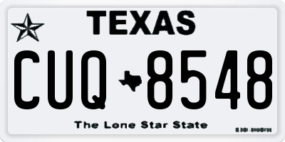 TX license plate CUQ8548