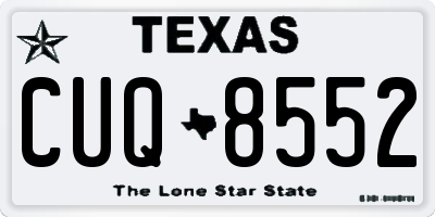 TX license plate CUQ8552