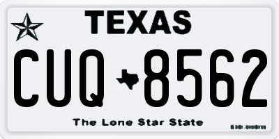 TX license plate CUQ8562