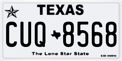 TX license plate CUQ8568