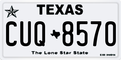 TX license plate CUQ8570