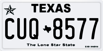 TX license plate CUQ8577