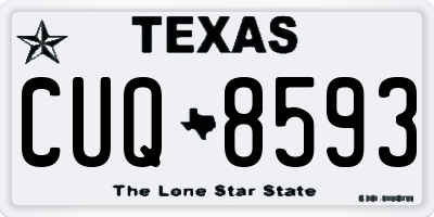 TX license plate CUQ8593