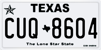 TX license plate CUQ8604