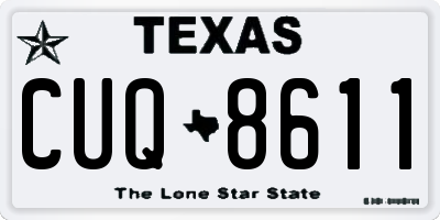 TX license plate CUQ8611