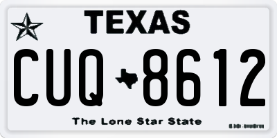 TX license plate CUQ8612