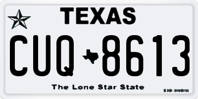 TX license plate CUQ8613