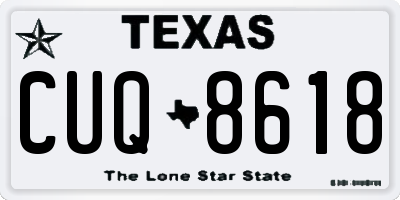 TX license plate CUQ8618
