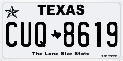 TX license plate CUQ8619