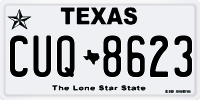 TX license plate CUQ8623