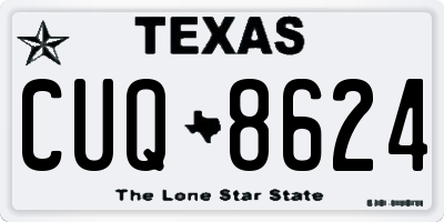 TX license plate CUQ8624