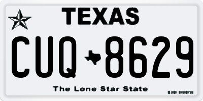 TX license plate CUQ8629