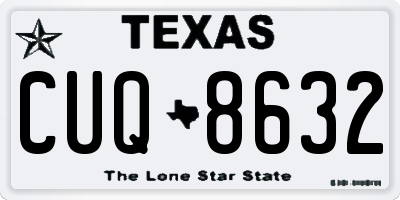 TX license plate CUQ8632