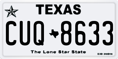 TX license plate CUQ8633