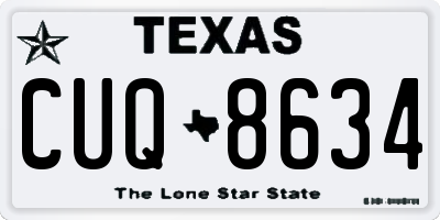 TX license plate CUQ8634