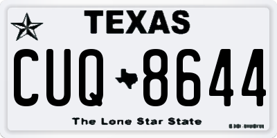 TX license plate CUQ8644