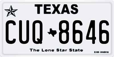 TX license plate CUQ8646