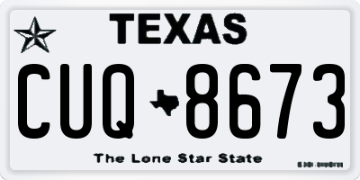 TX license plate CUQ8673