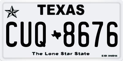 TX license plate CUQ8676