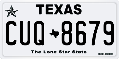 TX license plate CUQ8679