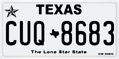 TX license plate CUQ8683