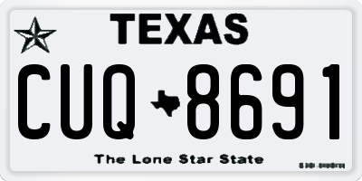 TX license plate CUQ8691