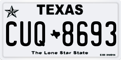 TX license plate CUQ8693