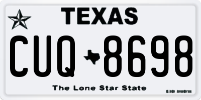 TX license plate CUQ8698
