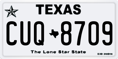 TX license plate CUQ8709