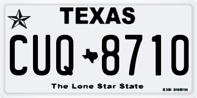 TX license plate CUQ8710
