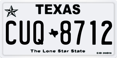 TX license plate CUQ8712