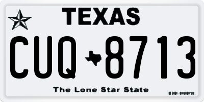 TX license plate CUQ8713