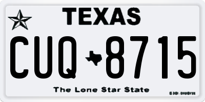 TX license plate CUQ8715