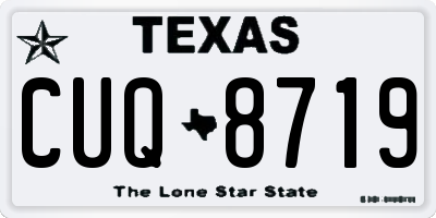 TX license plate CUQ8719
