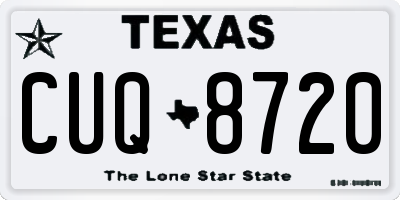 TX license plate CUQ8720