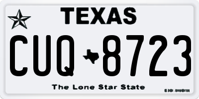TX license plate CUQ8723