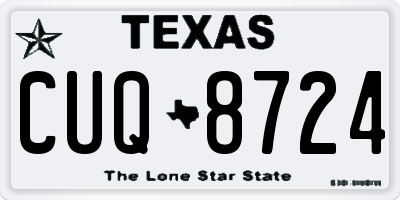 TX license plate CUQ8724